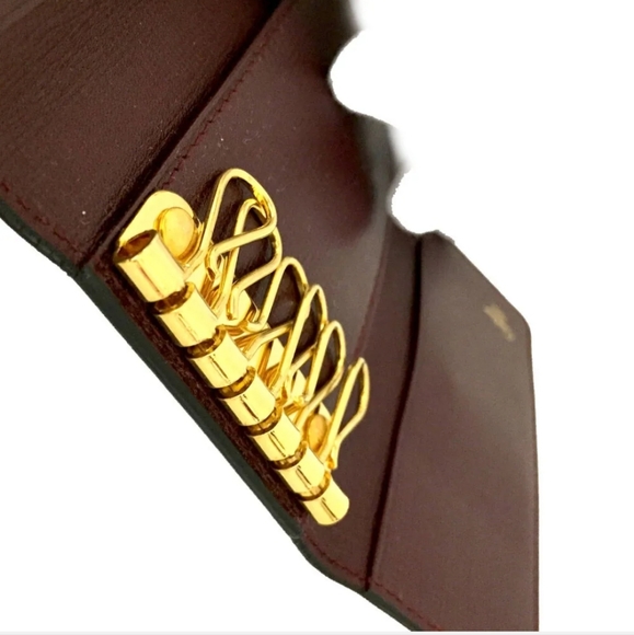 MUST DE CARTIER LEATHER KEY RING 6 RING KEY CASE/1A5095 - Picture 6 of 9